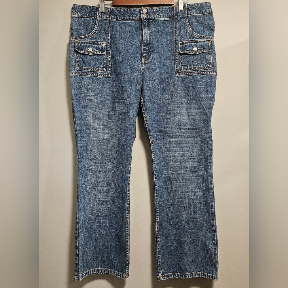 Old Navy Denim Blue Jeans Women's Size 20 Medium Wash Y2K Fall 2002